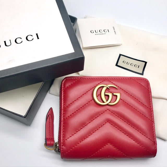 Gucci - GUCCI グッチ　GG MARMONT マーモント ミニ財布　ジップウォレット
