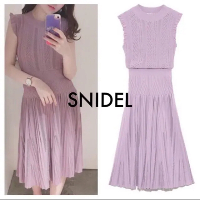 SNIDEL(スナイデル)の【美品】snidel♡ニットワンピース レディースのワンピース(ひざ丈ワンピース)の商品写真