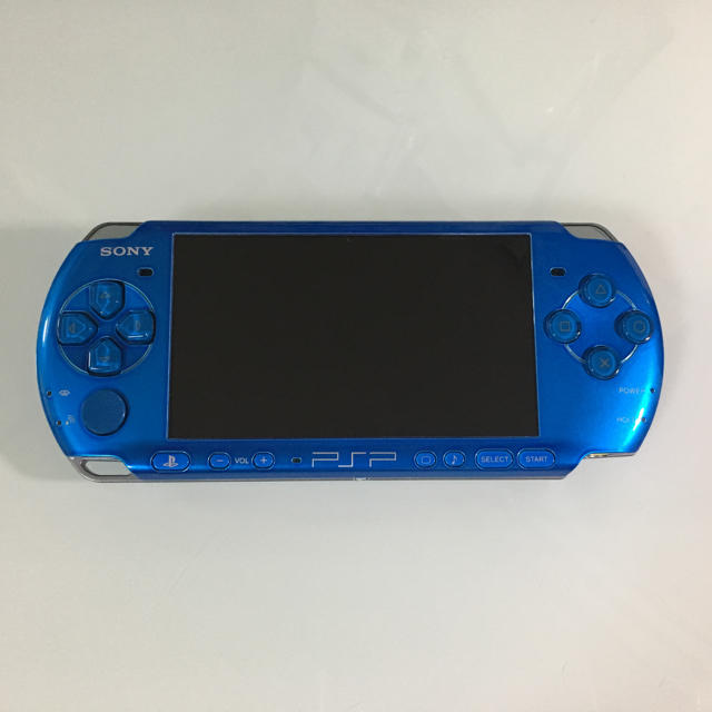 PlayStation Portable(プレイステーションポータブル)のPSP-3000 バイブラントブルー エンタメ/ホビーのゲームソフト/ゲーム機本体(携帯用ゲーム機本体)の商品写真