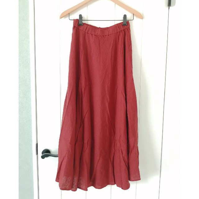 JEANASIS(ジーナシス)のリネンフレアスカート ブラウン ジーナシス レディースのスカート(ロングスカート)の商品写真