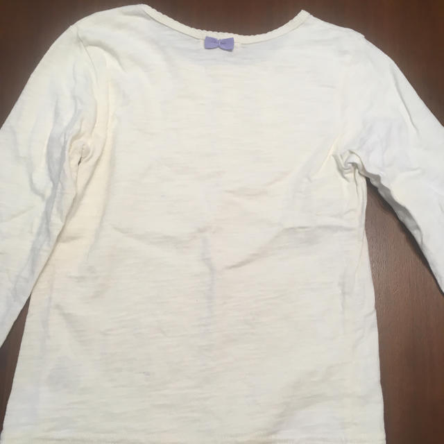 RAG MART(ラグマート)のラグマートの白 長袖Tシャツ キッズ/ベビー/マタニティのキッズ服女の子用(90cm~)(Tシャツ/カットソー)の商品写真