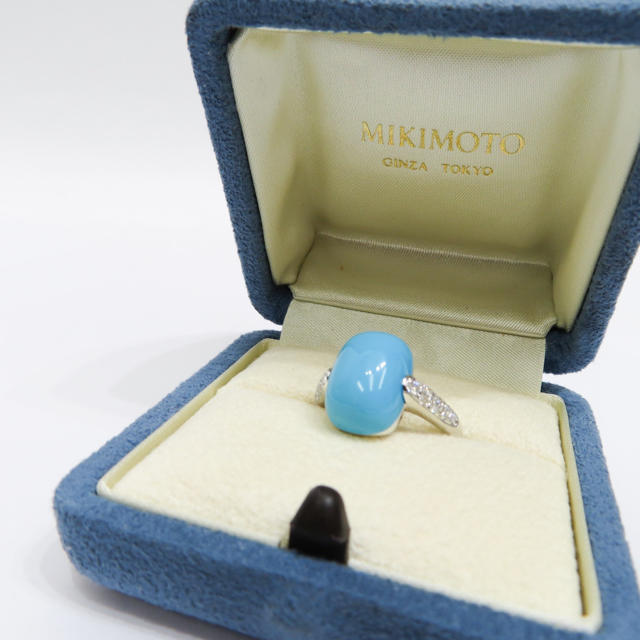 MIKIMOTO(ミキモト)のMIKIMOTO ミキモト Pt950 ダイヤターコイズリング 約13.5号 レディースのアクセサリー(リング(指輪))の商品写真