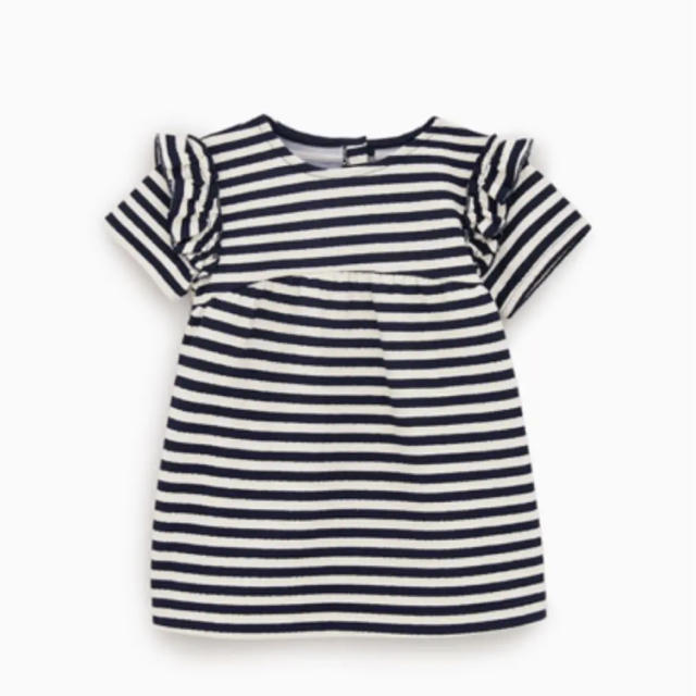 ZARA KIDS(ザラキッズ)のzarababy  ボーダー ワンピース 80 キッズ/ベビー/マタニティのベビー服(~85cm)(ワンピース)の商品写真