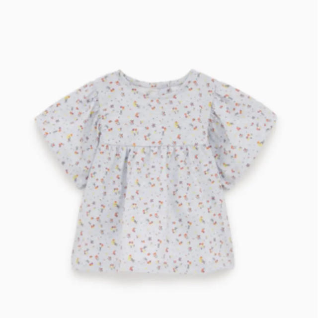 ZARA KIDS(ザラキッズ)のzarababy  フローラルTシャツ  104 キッズ/ベビー/マタニティのキッズ服女の子用(90cm~)(Tシャツ/カットソー)の商品写真