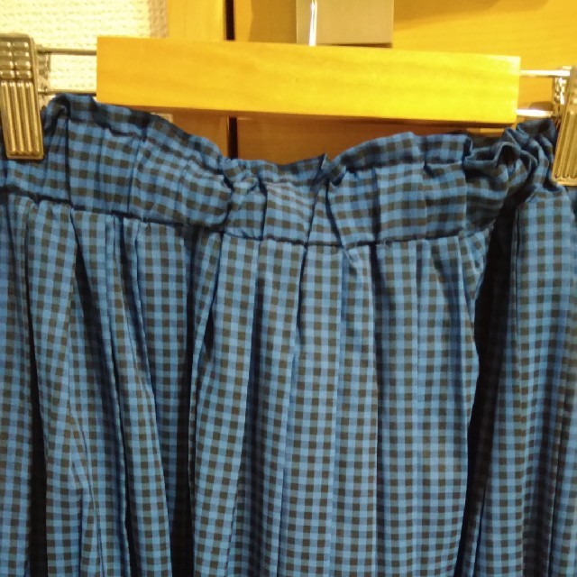 Par Avion(パラビオン)のパラビオン　スカート　青のギンガムチェック　チュール レディースのスカート(ひざ丈スカート)の商品写真