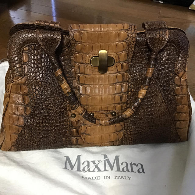 maxmara   マックスマーラ  ハンドバッグ クロコ型押し