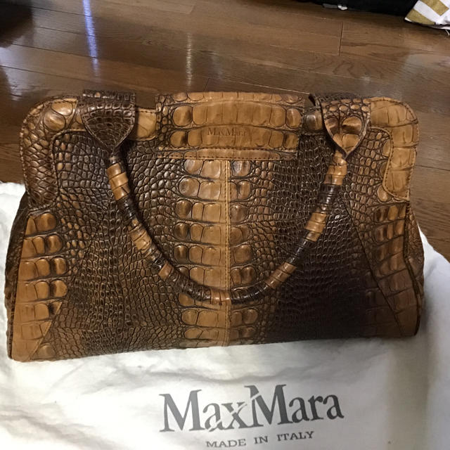 Max Mara - maxmara マックスマーラ ハンドバッグ クロコ型押しの通販 ...