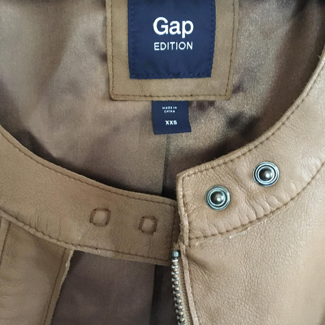 GAP(ギャップ)のギャップ 革ジャケット レディースのジャケット/アウター(ノーカラージャケット)の商品写真