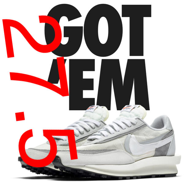 特別価格 × NIKE - NIKE sakai ホワイト ワッフル スニーカー