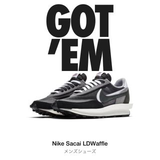 ナイキ(NIKE)のNIKE SACAI LDワッフル BLACK(スニーカー)