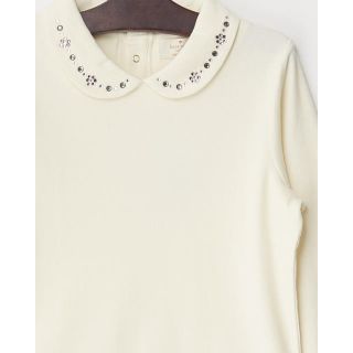 ケイトスペードニューヨーク(kate spade new york)のケイトスペードニューヨーク　襟ビジューブラウス160katespade(Tシャツ/カットソー)