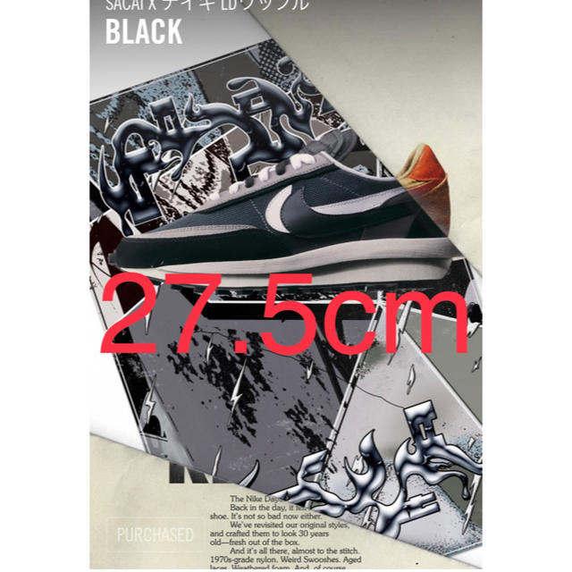 Nike SACAI LDwaffle LD ワッフル BLA 27.5cm