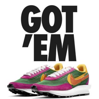 ナイキ(NIKE)の【NIKE Sacai】LD Waffle Green Purple(スニーカー)