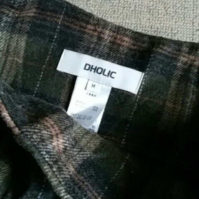 dholic(ディーホリック)のDHOLIC　ディーホリックチェックロンクスカート　モスグリーンM　9号ベルト付 レディースのスカート(ロングスカート)の商品写真