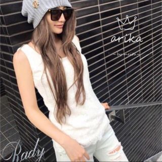 レディー(Rady)のRady♥スカラップレースノースリーブ(カットソー(半袖/袖なし))