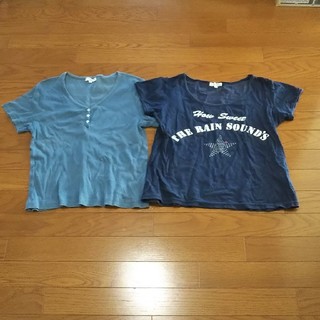 イオン(AEON)のレディーストップス Tシャツ L 2枚セット(Tシャツ(半袖/袖なし))