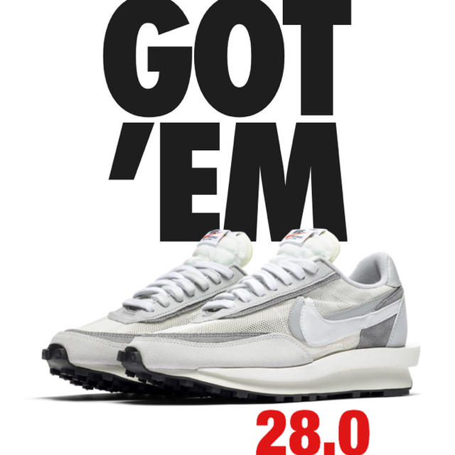 数々の賞を受賞 sacai - sacai nike 28.0 white waffle LD スニーカー 数々の賞を受賞 sacai - sacai nike 28.0 white waffle LD スニーカー