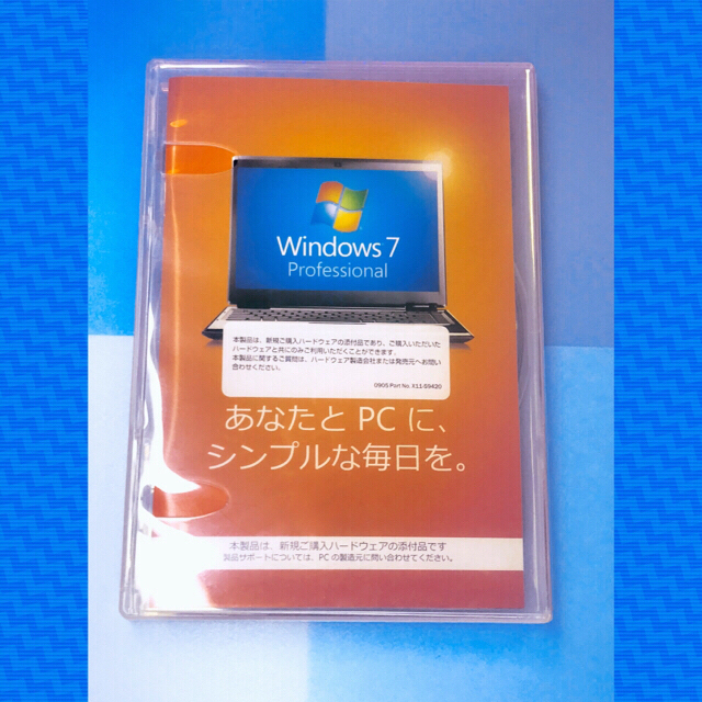 Windows 7 professional 64bit　正規品　美品♪