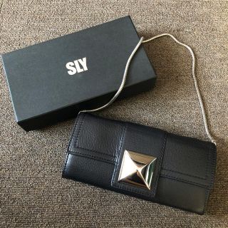 スライ(SLY)のSLY スライ ウォレット 財布 ブラック 黒 パーティー 美品(クラッチバッグ)