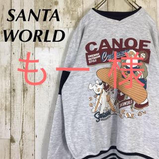 SANTAWORLD サンタワールド スウェット メンズ L ピンク ネイビー