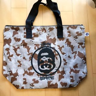 ステューシー(STUSSY)の新品 A BATHING APE®×STUSSY/ビッグサイズコラボトートバッグ(トートバッグ)