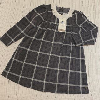 プチバトー(PETIT BATEAU)のプチバトー 19AW チェックワンピース 24m(ワンピース)