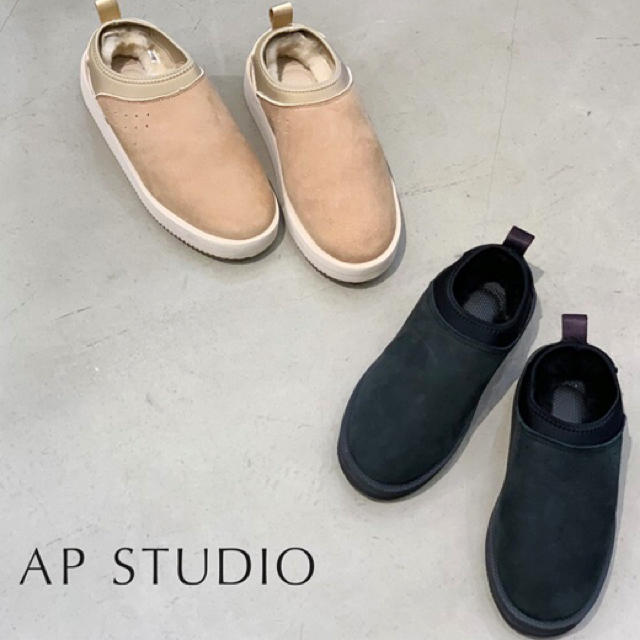 新品⁑AP STUDIO別注⁑SUICOKE/スイコックムートンサボ24ブラックレディース