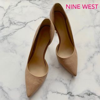 ナインウエスト(NINE WEST)のナインウエスト＊ベージュ型押しパンプス＊超美品(ハイヒール/パンプス)