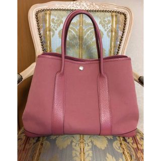 エルメス(HERMES)の正規品 エルメス ガーデンパーティーPM ピンク ローズウッド トート ショルダ(トートバッグ)