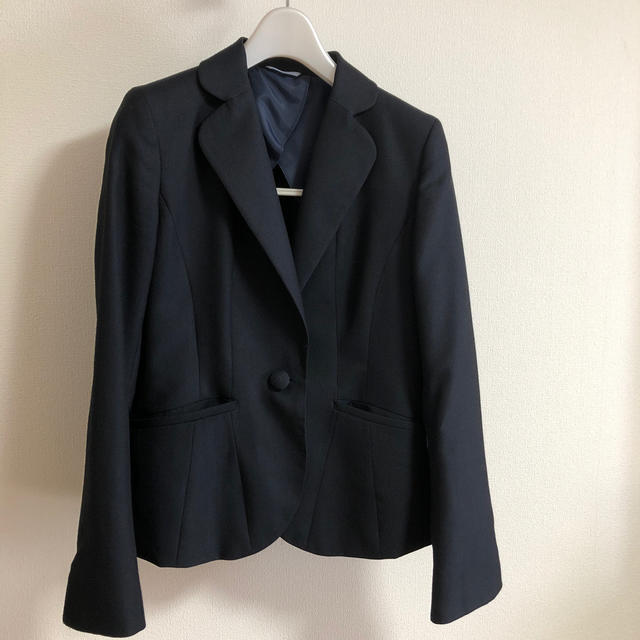 【洋服の青山】ネイビー織柄ジャケット レディースのフォーマル/ドレス(スーツ)の商品写真
