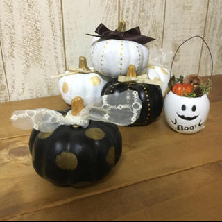 ハンドメイド☆ハロウィンかぼちゃの置物.インテリア雑貨(インテリア雑貨)