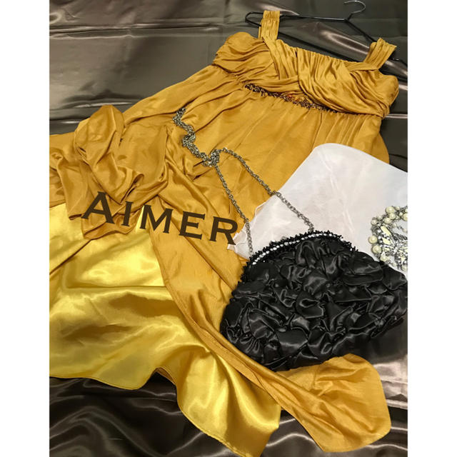 AIMER(エメ)の▫️Aimer オレンジパーティードレス レディースのフォーマル/ドレス(ミディアムドレス)の商品写真