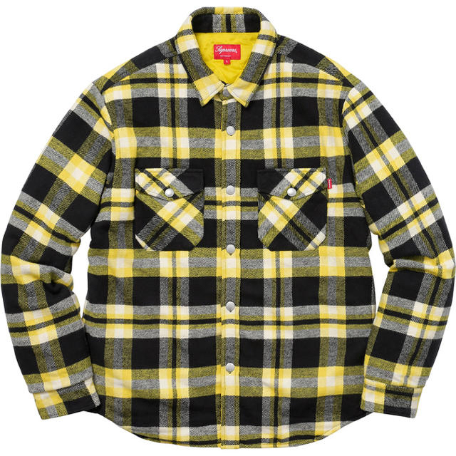 Supreme Quilted Arc Logo Flannel Shirt