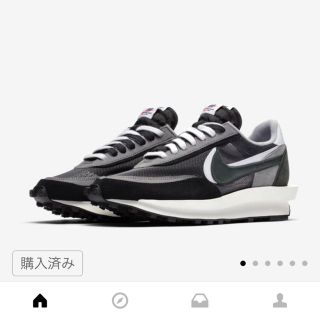 ナイキ(NIKE)のSacai × Nike LDWaffle “Black” 27.0(スニーカー)