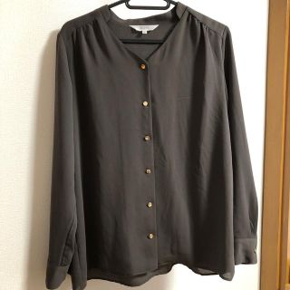 【洋服の青山】モスグリーンブラウス(シャツ/ブラウス(長袖/七分))