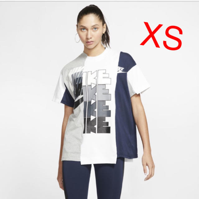 フラワーB ブルーグレイ sacai nike Tシャツ XSサイズ ナイキ サカイ