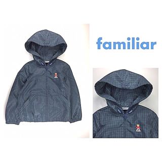 ファミリア(familiar)のfamiliar 定番 チェック フーデッド パーカー 100(ジャケット/上着)