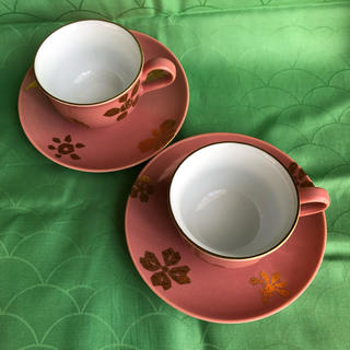 ハクサントウキ(白山陶器)のカップ&ソーサー2客ペア(グラス/カップ)