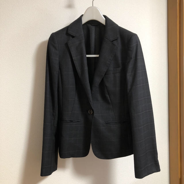 【洋服の青山】ブラウンチェック ジャケット レディースのジャケット/アウター(テーラードジャケット)の商品写真