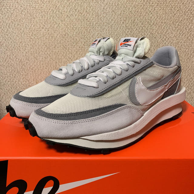 メンズ新品 即発送 sacai×NIKE LDWaffle 27.5cm ホワイト