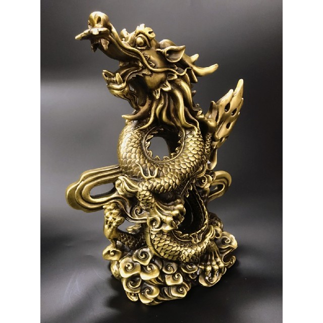 開運 龍 龍神 龍置き物 ブロンズ製(真鍮製) - lac.edu.co