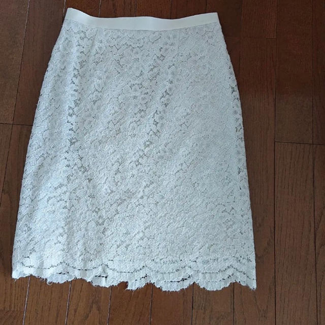 JUSGLITTY(ジャスグリッティー)のジャスグリッティー  レーススカート ホワイト サイズ1 レディースのスカート(ひざ丈スカート)の商品写真