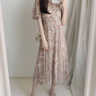 SNIDEL - ☆大人気☆SNIDEL レースエンブロイダリプリーツードレスの