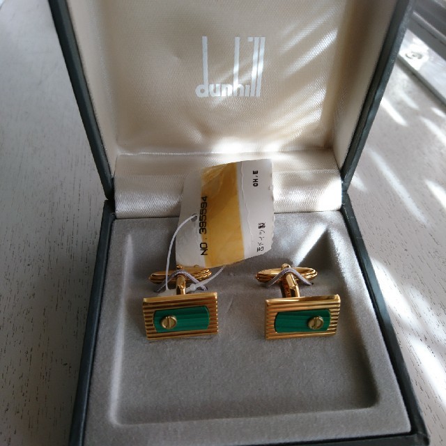 新品未使用 dunhill ダンヒル マラカイト ネクタイピン カフス セット