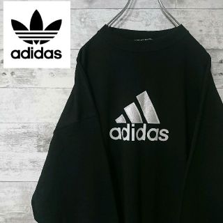 アディダス(adidas)のadidas アディダス スウェット ブラック USA製 ビッグサイズ(スウェット)