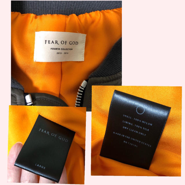 FEAR OF GOD(フィアオブゴッド)のfear of god 4thコレクション ボンバーJKT L メンズのジャケット/アウター(ブルゾン)の商品写真