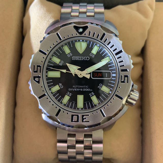 超美品 SEIKO DIVER'S ブラックモンスター