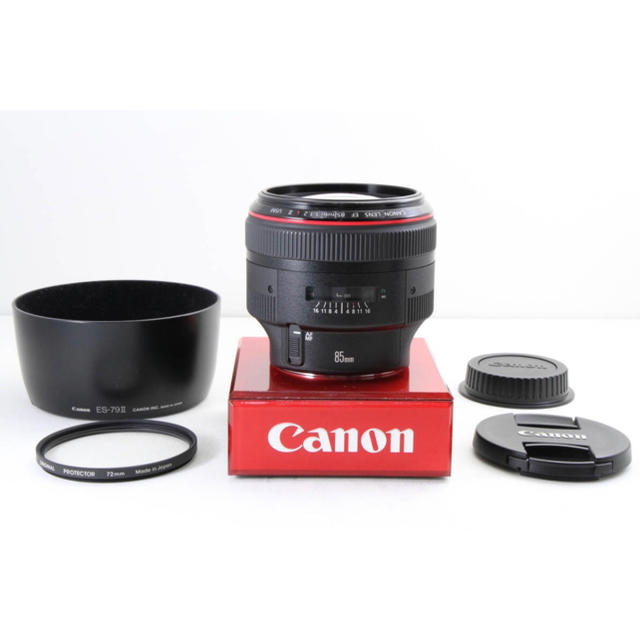 CANON EF 85mm F1.2 L USM フード付き 完動美品