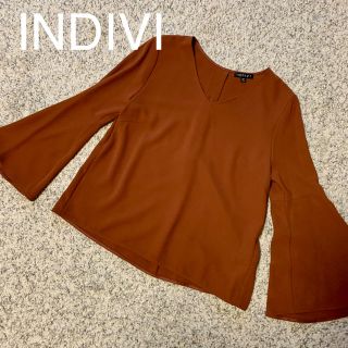 インディヴィ(INDIVI)のINDIVI インディヴィ テラコッタ フレアスリーブ  ブラウス (シャツ/ブラウス(長袖/七分))