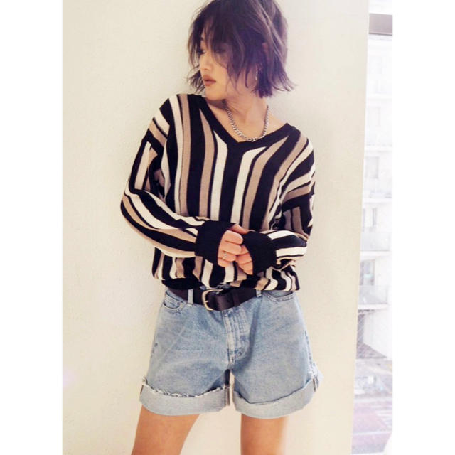 GYDA(ジェイダ)のGYDA ジェイダ ストライプニットTOPS トップス 新品 タグ付き！ レディースのトップス(ニット/セーター)の商品写真